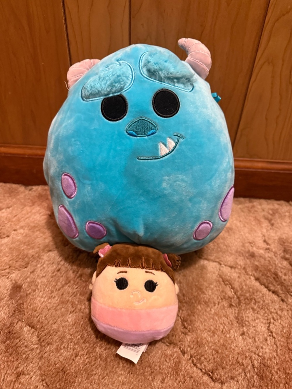 Squishmallows Disney Monsters Inc. Blue Monster with Pink-Accented Mini Doll